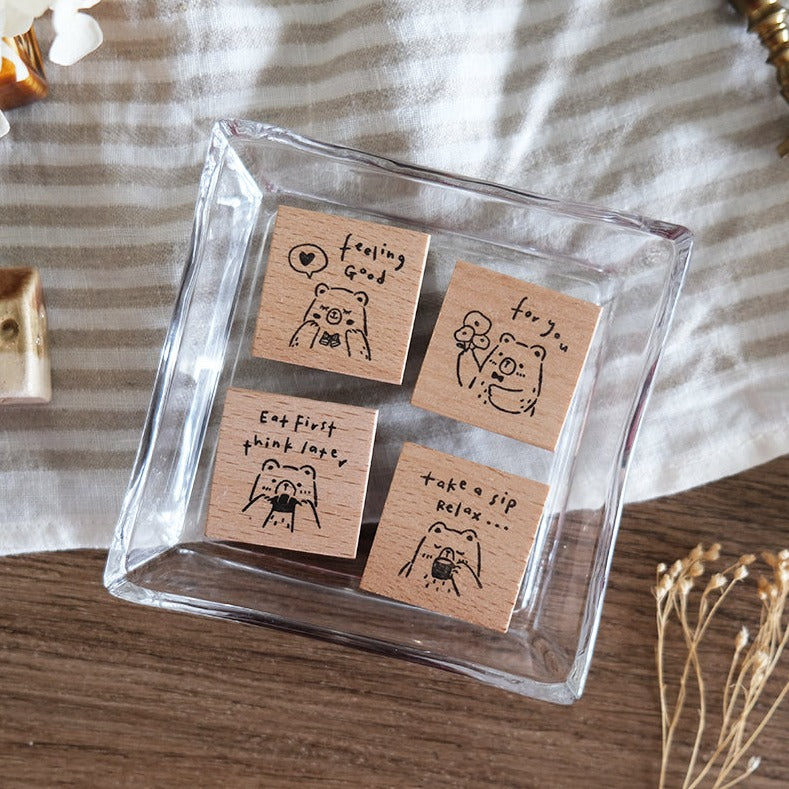 Eileen Tai Wooden Stamps | Beary Ordinary Days | Set B - Simple Paper