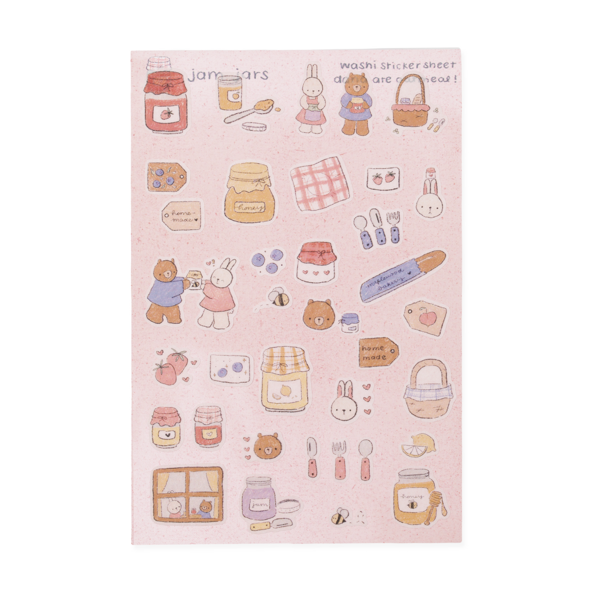 Dana Ate Oatmeal! Washi Sticker Sheet Jam Jars