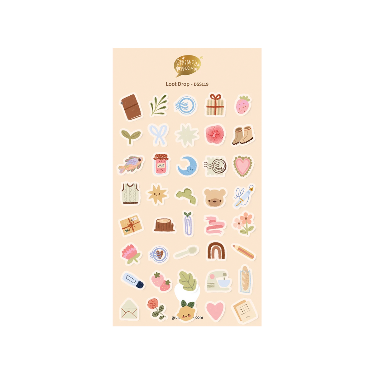 Grumpy Nook Deco Sticker Sheet Loot Drop