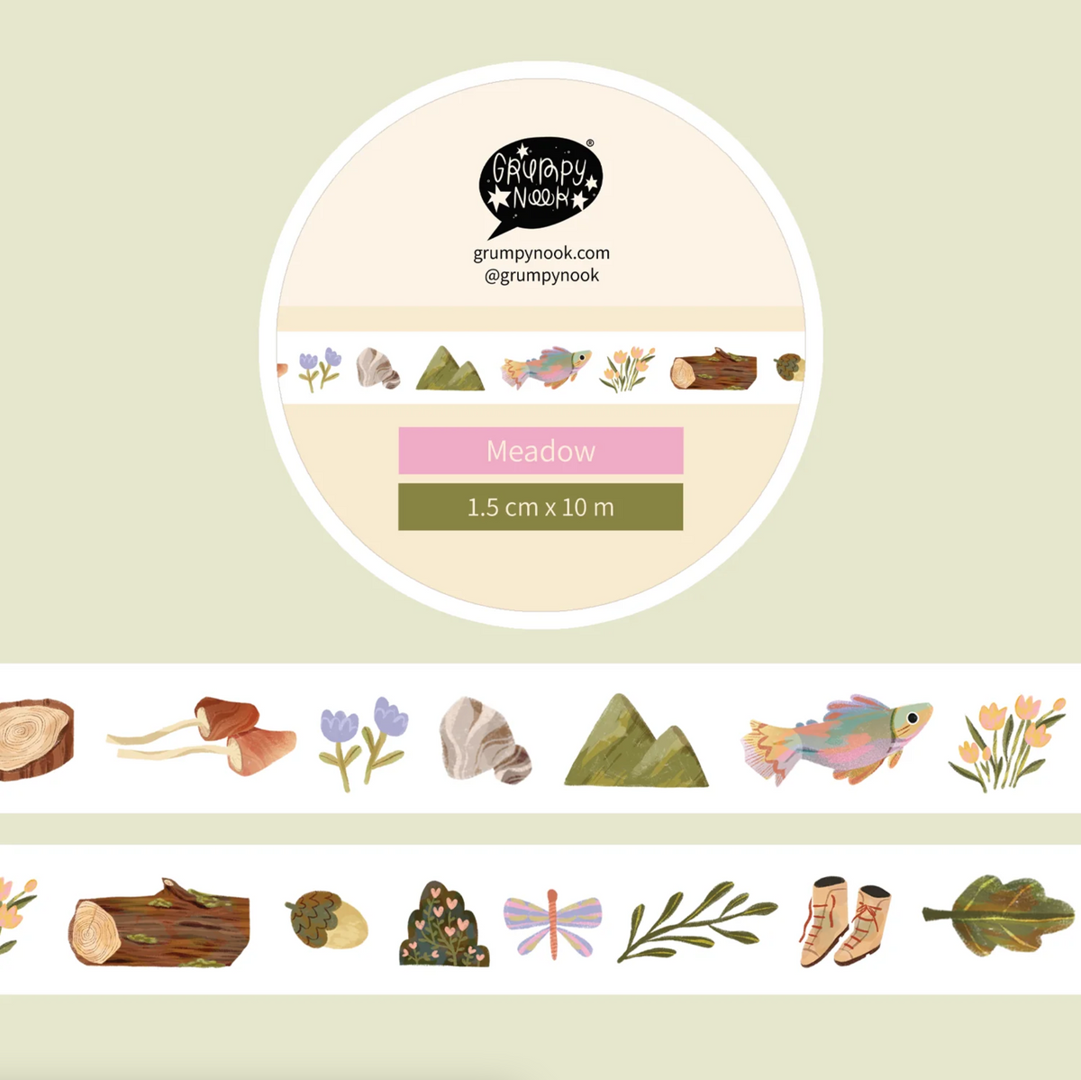Grumpy Nook Washi Tape Meadows