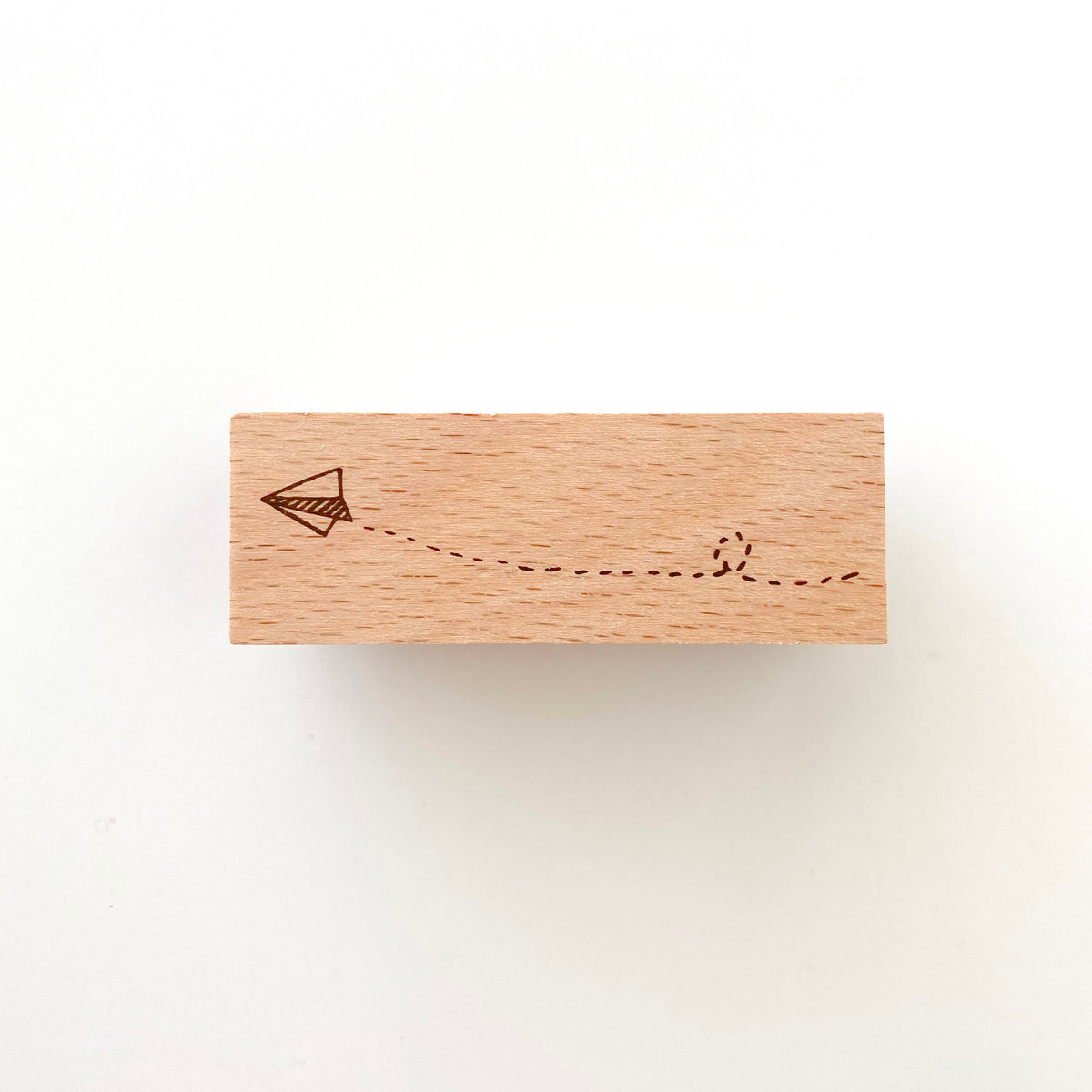 Arte Co Rubber Wood Stamp | Paper Airplane - Simple Paper