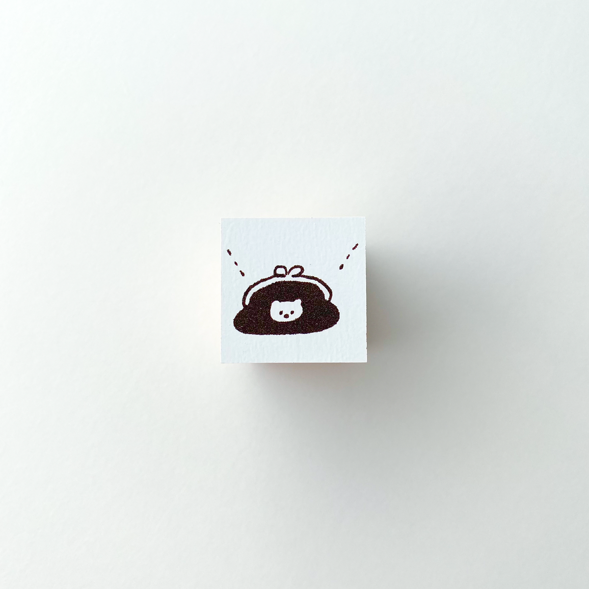 ranmyu Rubber Stamp | Coin Purse Bear - Simple Paper
