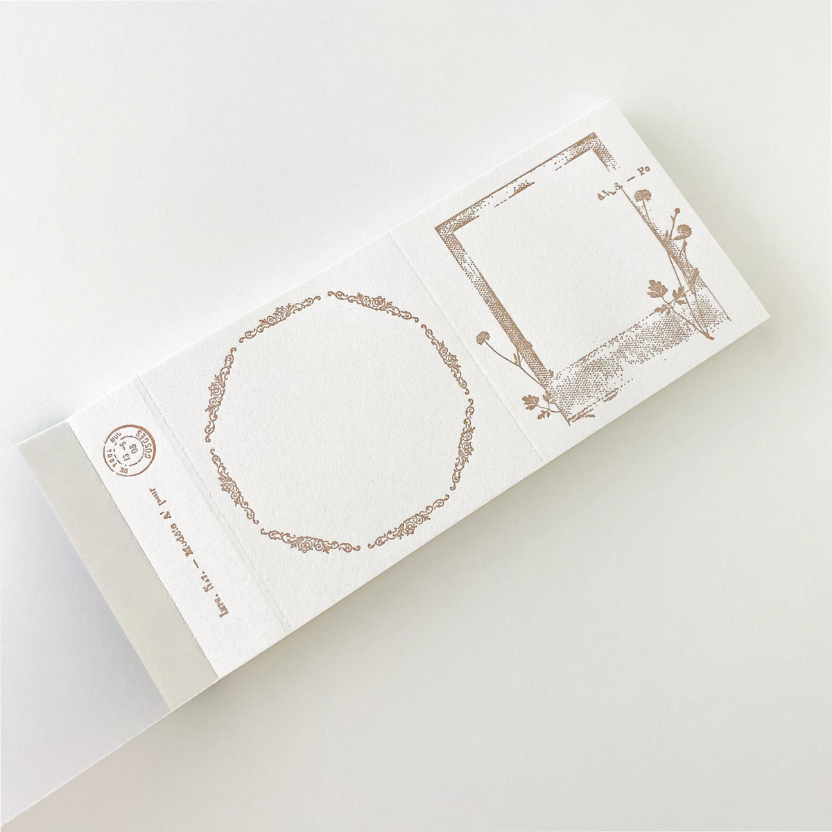 Yohaku Letterpress Ticket Style Memo | M-147 | Bronze - Simple Paper