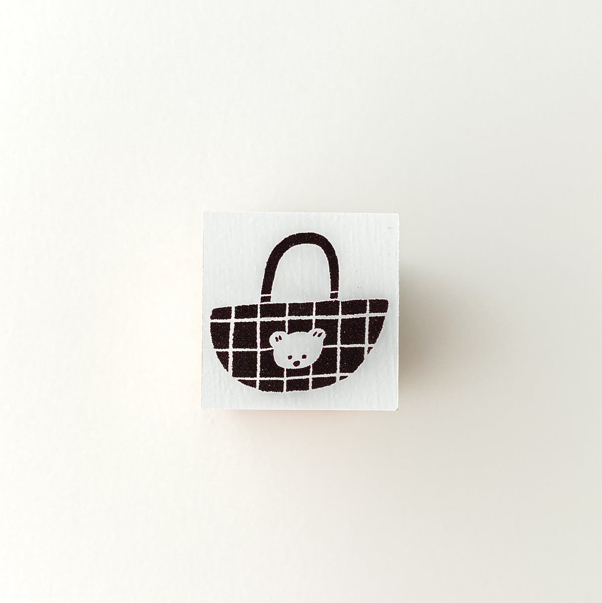 ranmyu Rubber Stamp | Bear Purse - Simple Paper