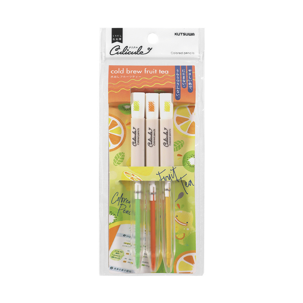 Kutsuwa Culicule Colored Pencil Set | Cold Brew Fruit Tea - Simple Paper