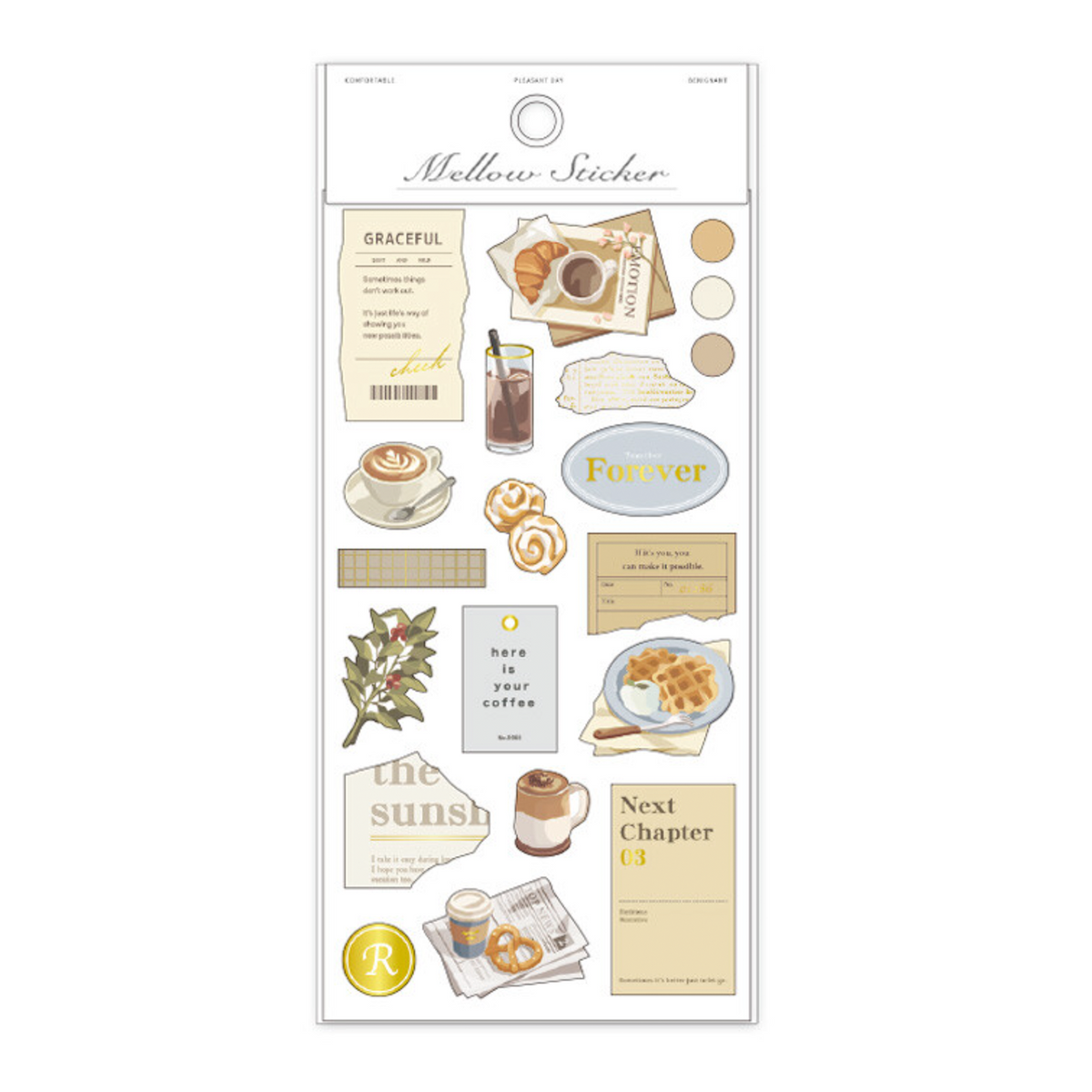 Mind Wave Mellow Gold Foil Stickers - Simple Paper