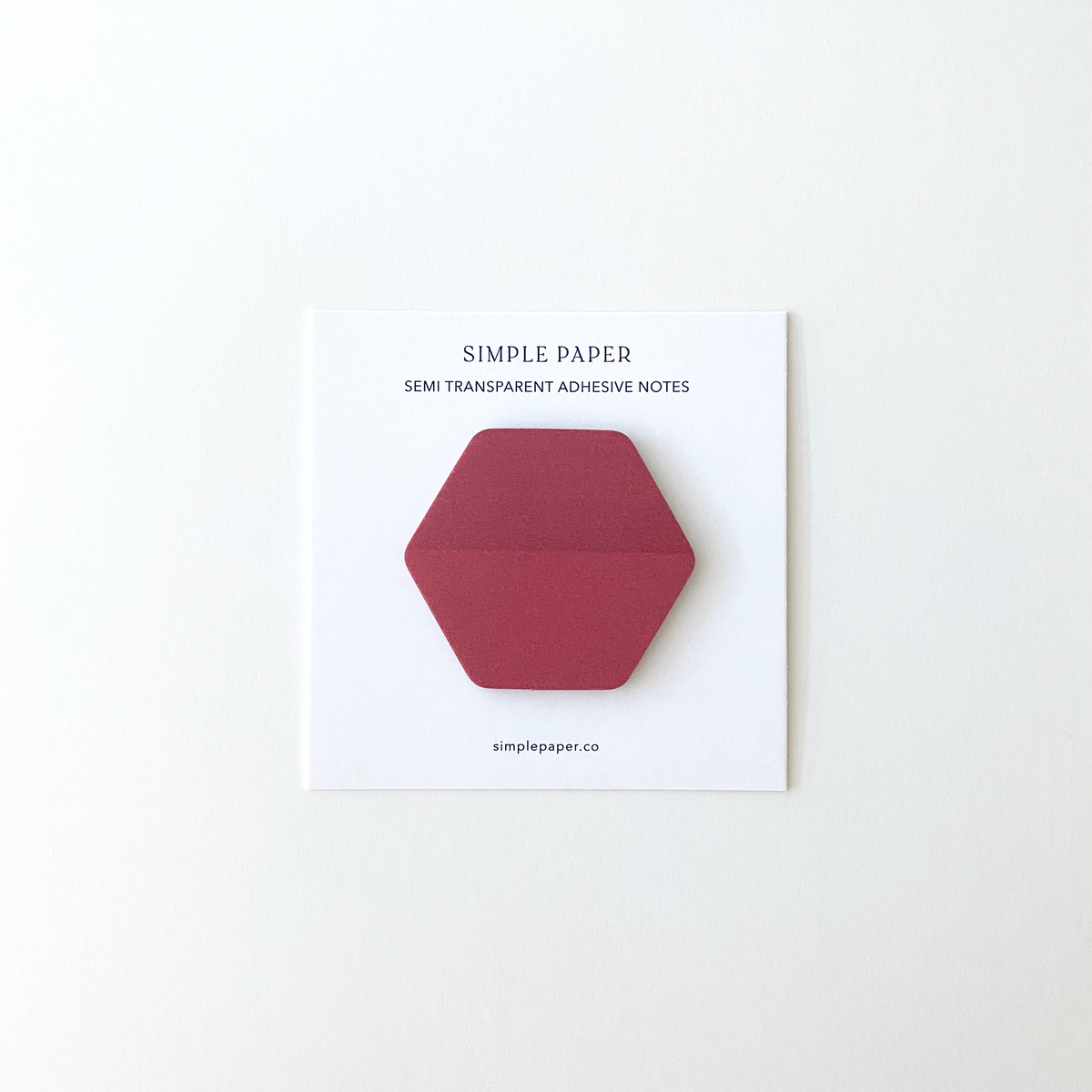 Mini Hexagon Transparent Sticky Notes | Cinnamon - Simple Paper