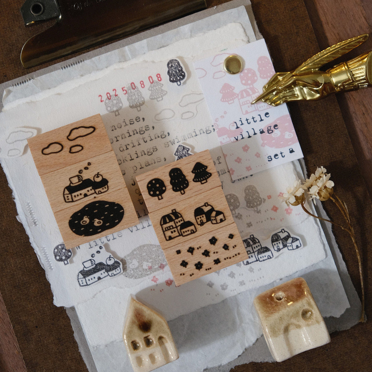 Eileen Tai Rubber Stamps Little Village Set A