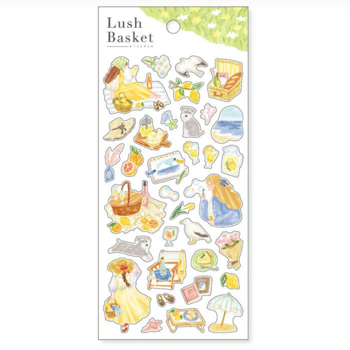Mind Wave Stickers Lush Basket Yellow