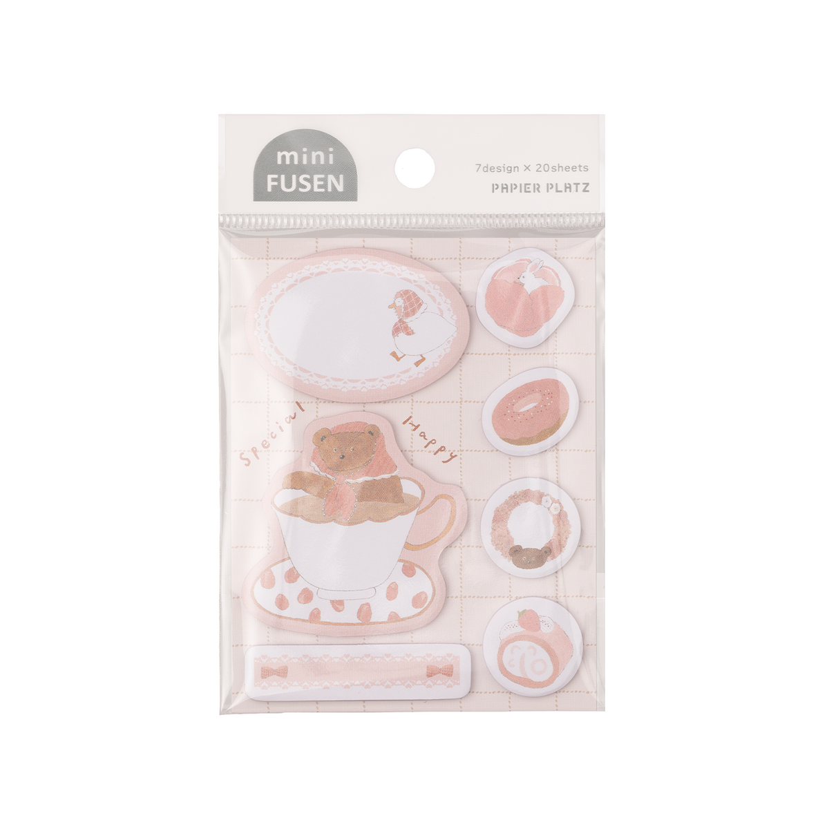 Papier Platz x Shoichiro Tobimatsu Mini Sticky Notes Pink