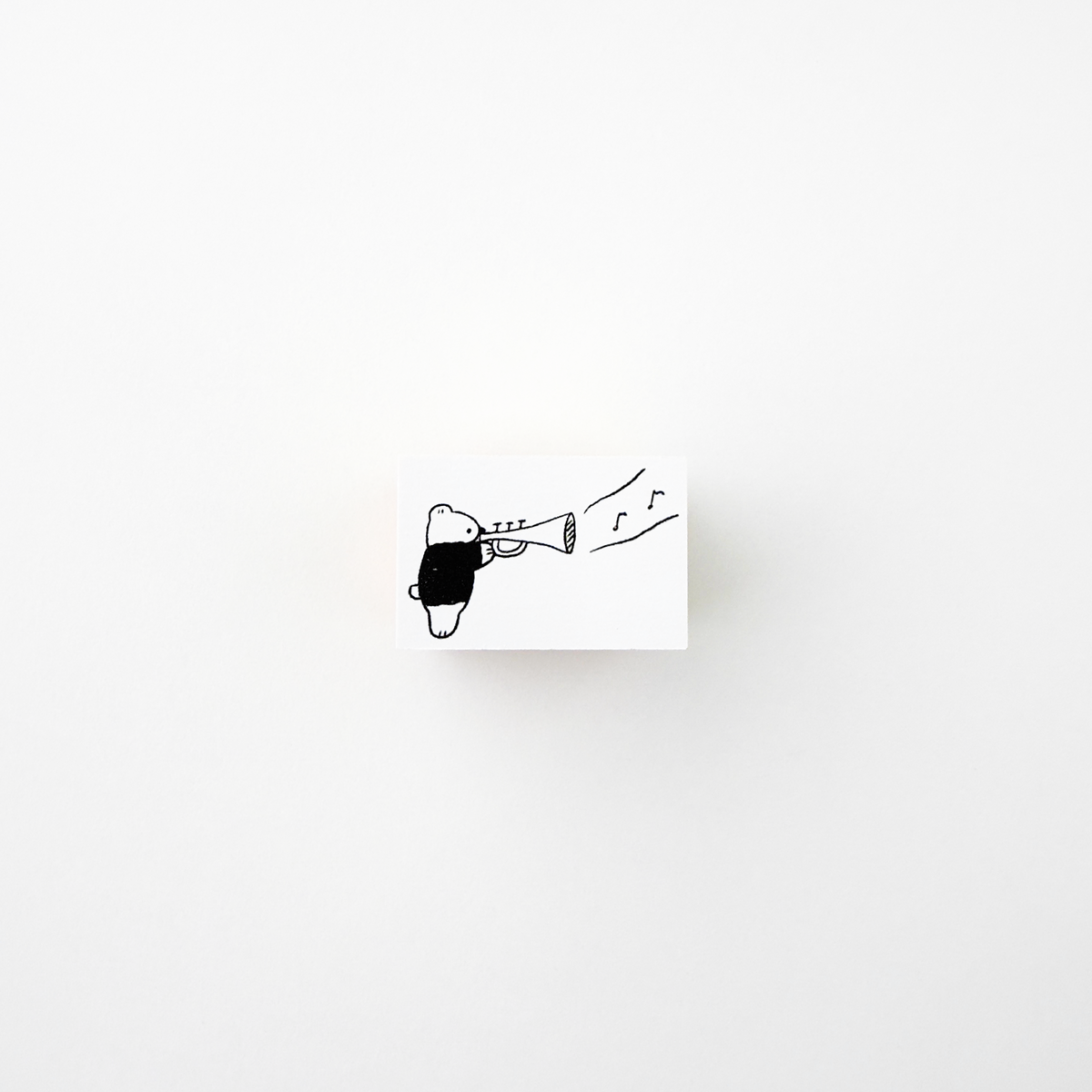 ranmyu Rubber Stamp Bear Playing Trumpet