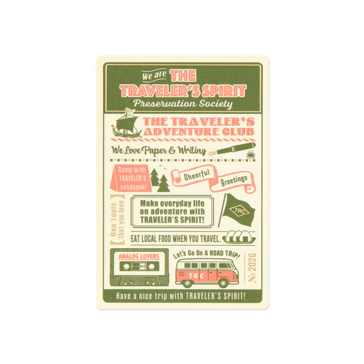 Traveler's Notebook Plastic Sheet 2026 Passport