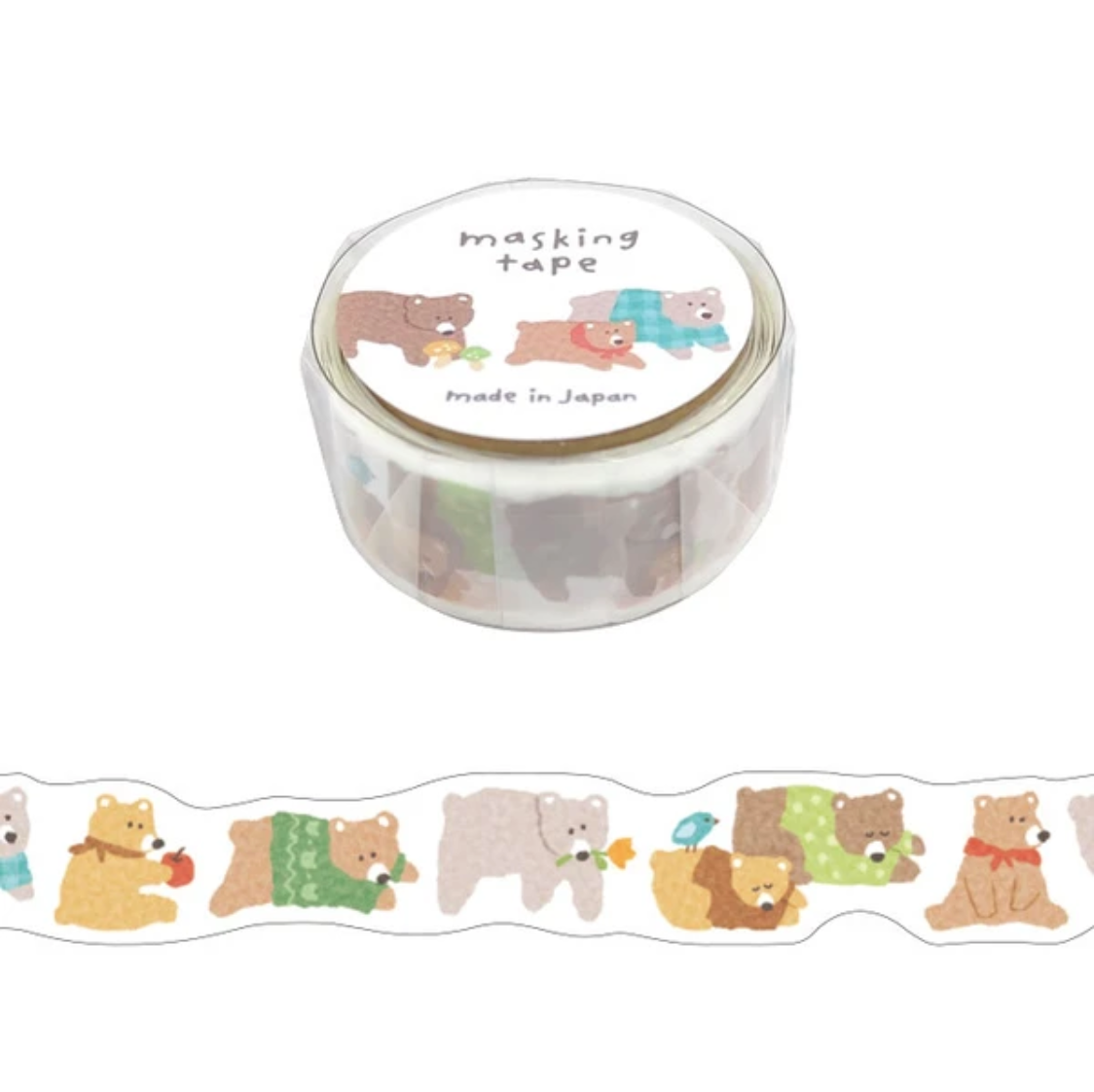 Mind Wave Diecut Washi Tape Cozy Bears