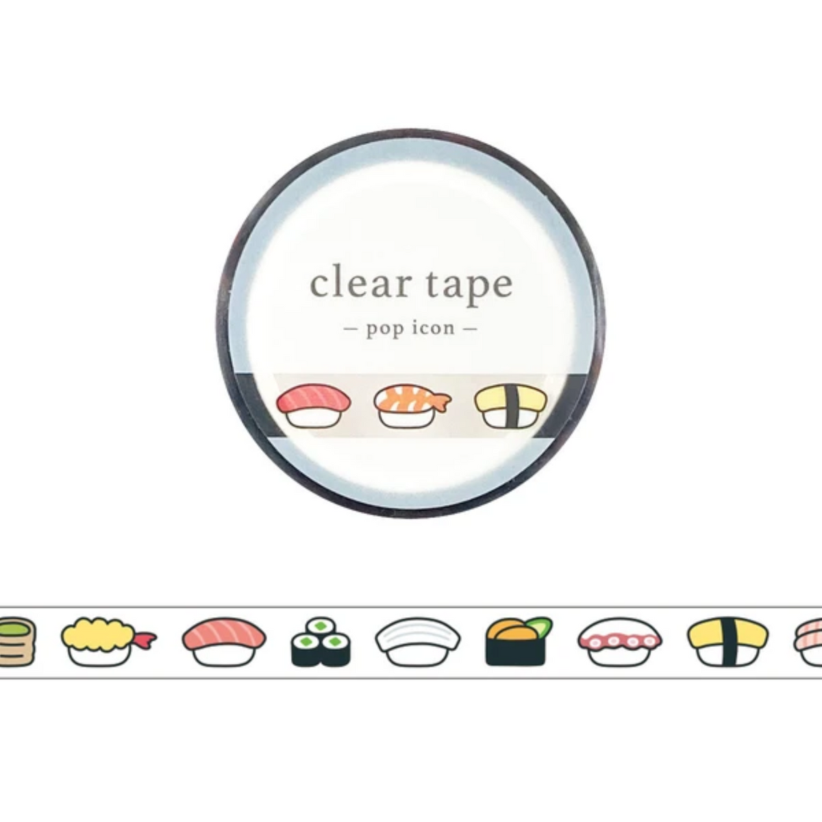Mind Wave Clear Tape 7mm Pop Icon Sushi