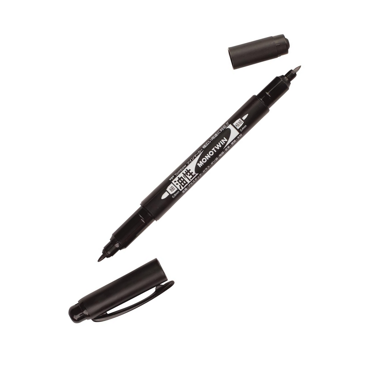 Tombow Mono Twin Permanent Marker Black Fine & Extra Fine Tip