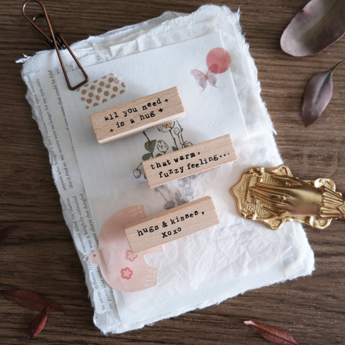 Eileen Tai Wooden Stamps | Typewriter Phrases {Warmth} - Simple Paper