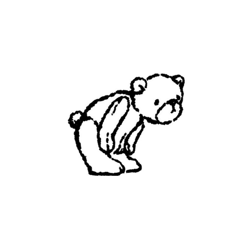 Ma7stamp | Life of a Teddy Bear | Concerned Bear - Simple Paper