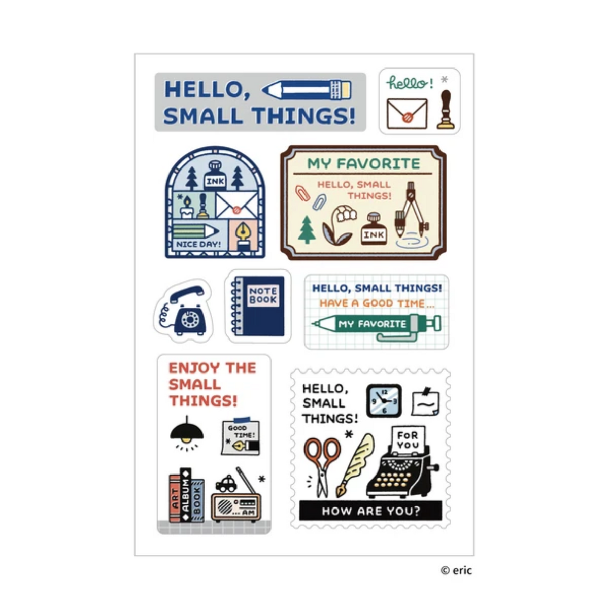 Eric Small Things Multi Stickers My Desk