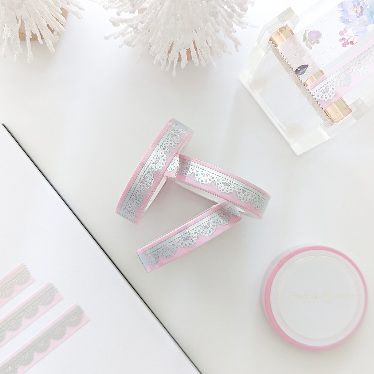 Washi Tape | Pink Doily | 10mm - Simple Paper