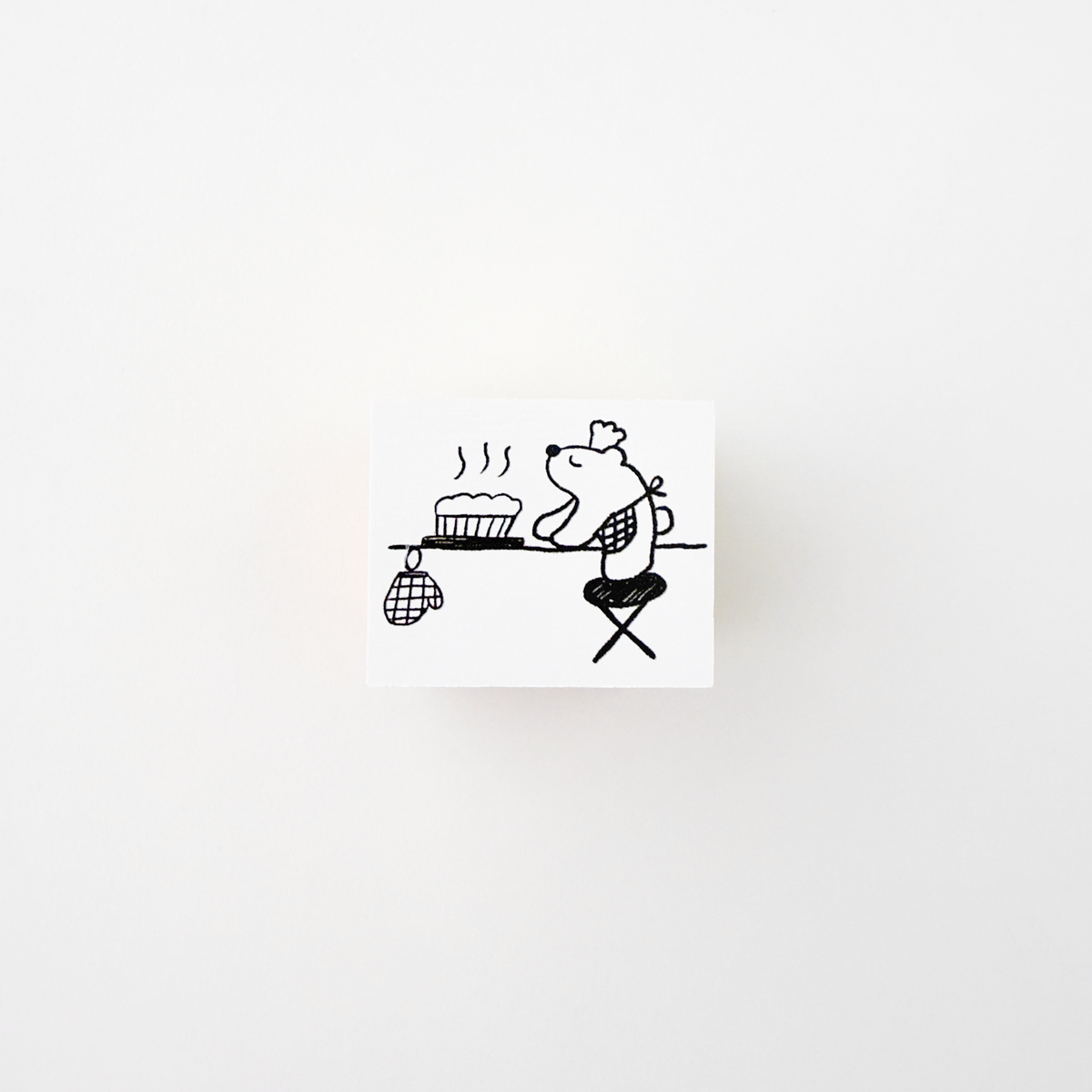 ranmyu Rubber Stamp Bear And Fresh Baked Bread