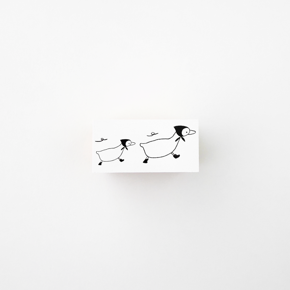 ranmyu Rubber Stamp Two Ducks Running