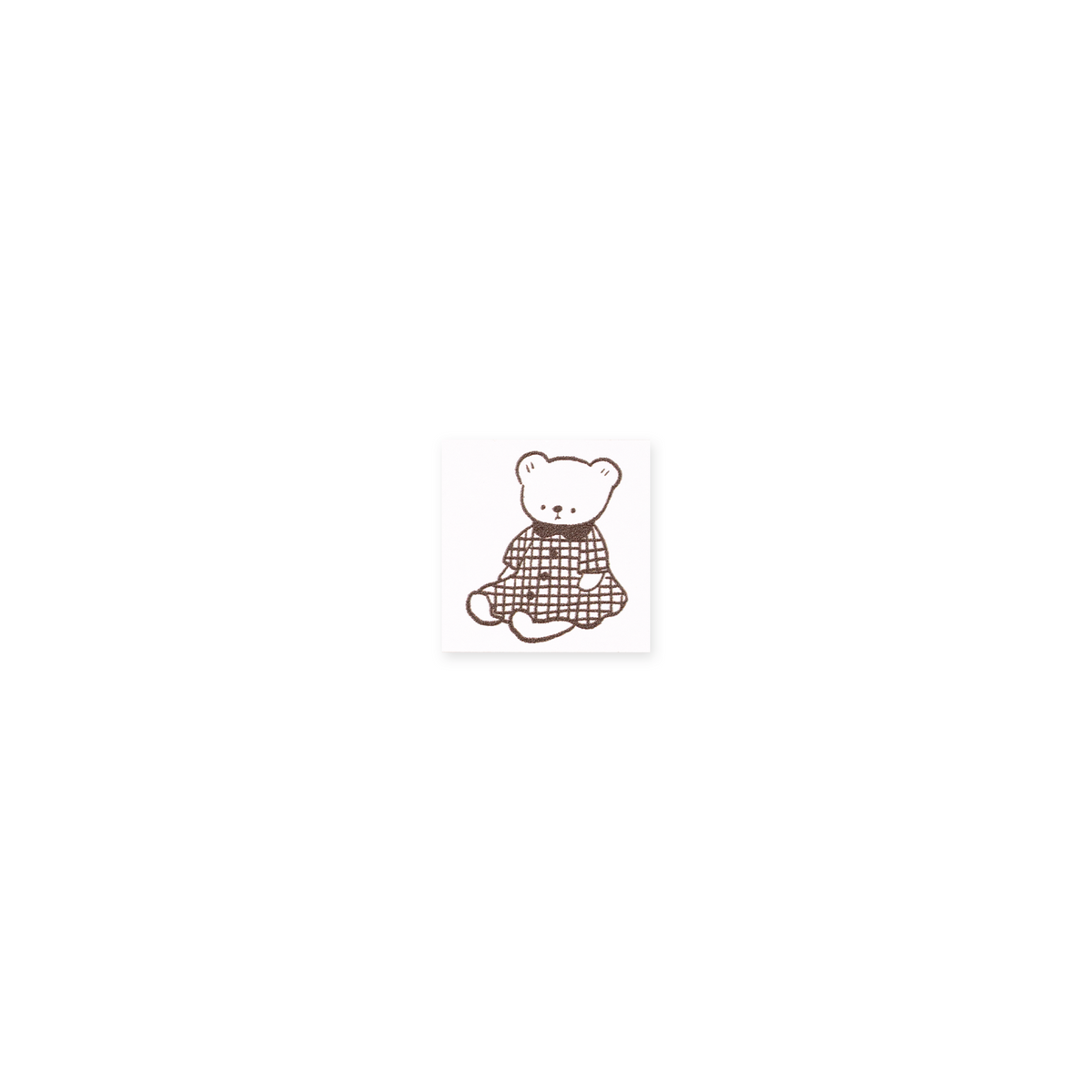 ranmyu Rubber Stamp Bear Wearing Dress
