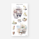 Breakfast and brunch lifestyle stickers with a smoothie, lemonade pitcher and yogurt bowl, February 2024 Sheet M