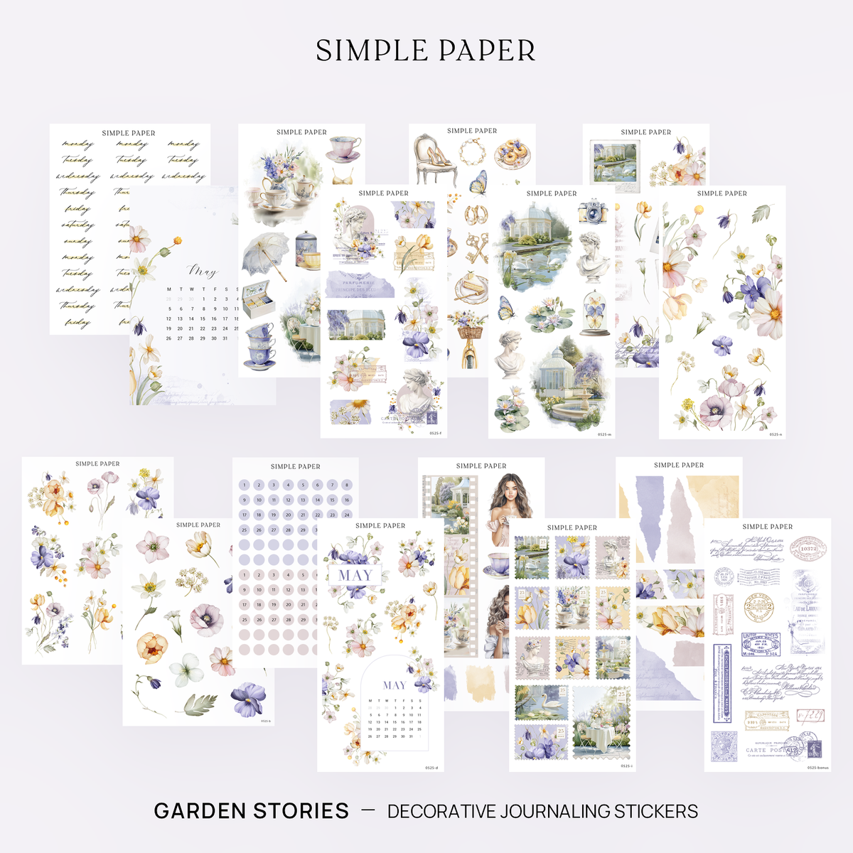 Garden Stories | Full Decorative Kit + Bonus Sheet cover, light background