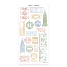 Parkside Sheet Bonus sticker sheet: postal ephemera with landmark buildings, postmarks and a park map