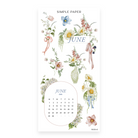 Parkside Sheet D sticker sheet: a JUNE 2026 oval calendar and JUNE header with pink bouquets