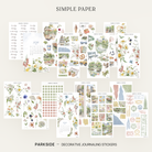Parkside Full Decorative Kit: 14 sticker sheets of summer blooms, park scenes and date dots by Simple Paper