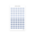 By The Sea Sheet H sticker sheet: date dots numbered 1 to 31 in soft blue