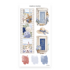 By The Sea Sheet K sticker sheet: a film strip of a beach window, a deck and shingled cottage doors
