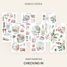Checking In Shop Favorites Bundle: six sticker sheets with orchids, palms and pool floats by Simple Paper