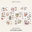 Autumn Living Shop Favorites Bundle: six sticker sheets with watercolor figs, pears and florals by Simple Paper