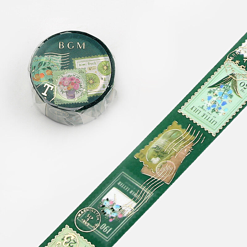 BGM Washi Tape | Post Office Green Plant - Simple Paper 