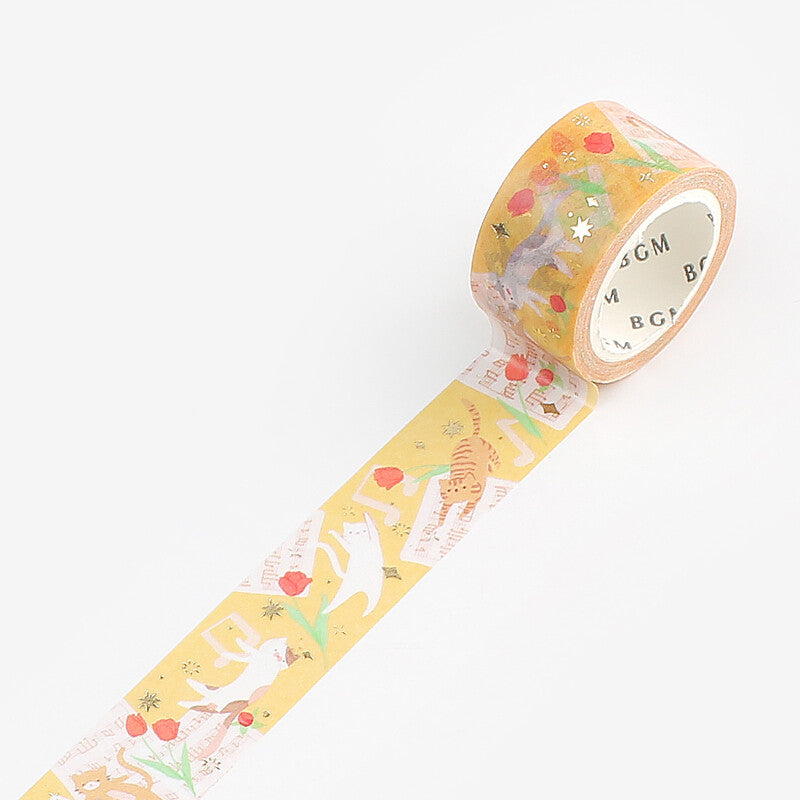 BGM Washi Tape Cat Songs