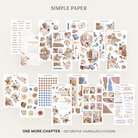 One More Chapter Full Decorative Kit: 14 sticker sheets of autumn florals, library scenes and date dots by Simple Paper