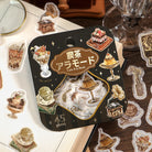 BGM Agenda Sticker Flake Stickers | Cafe A La Mode | Brown - Simple Paper 