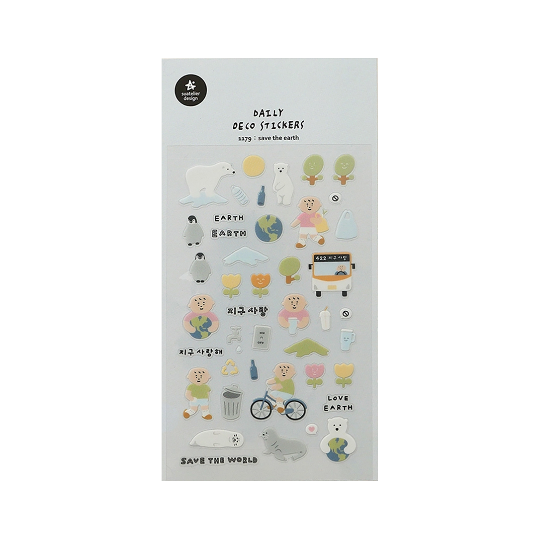 Suatelier Stickers No. 1179 Save The World
