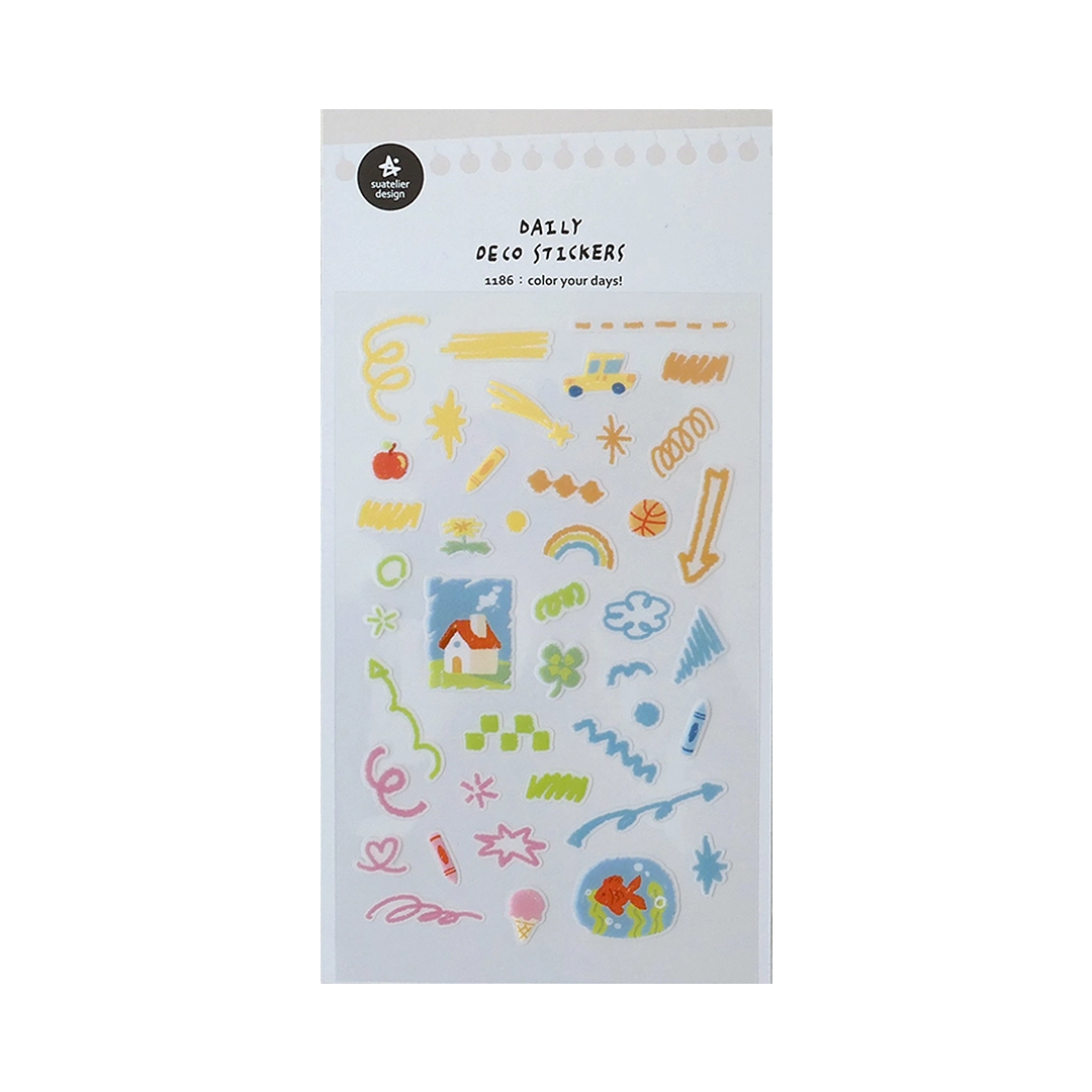 Suatelier Stickers No. 1186 Color Your Days