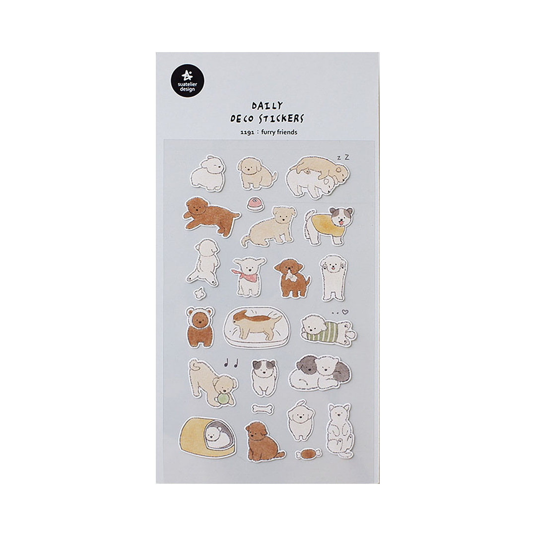 Suatelier Stickers No. 1191 Furry Friends