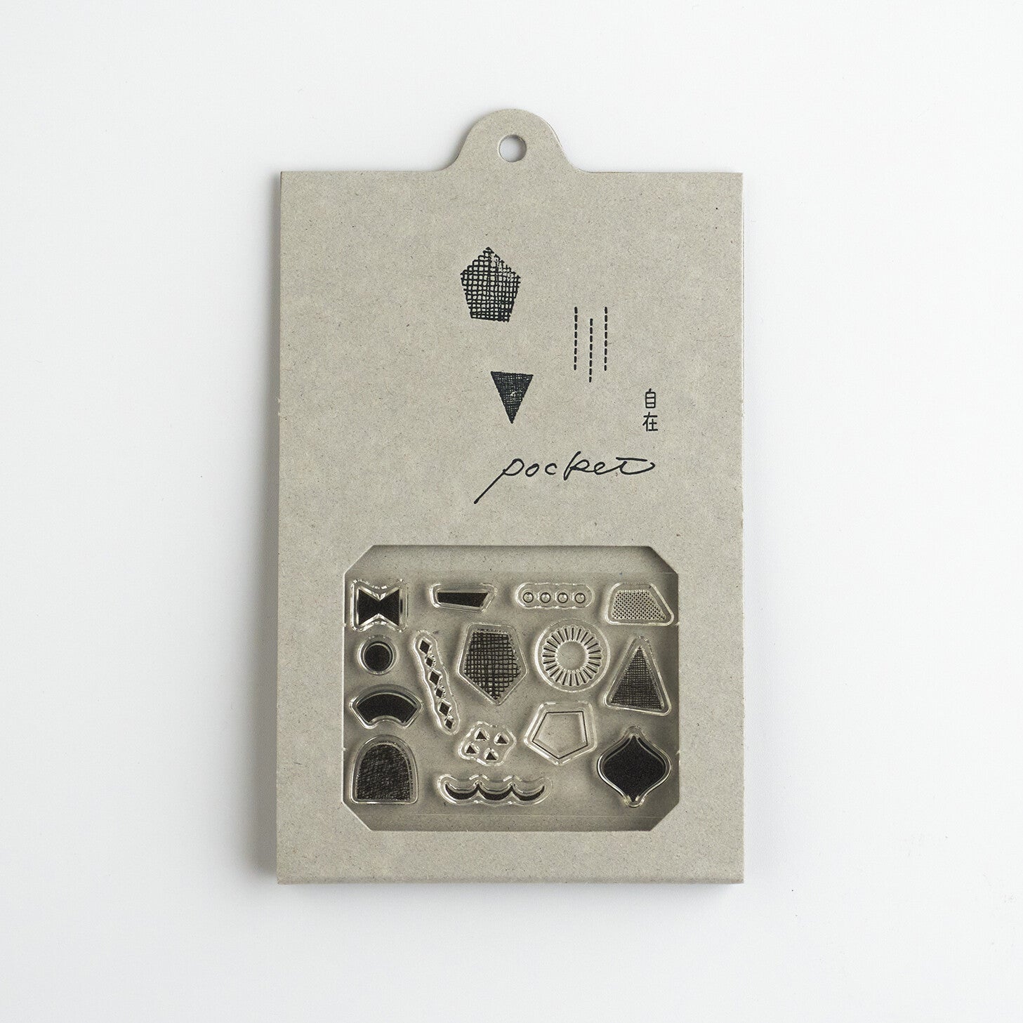 Nombre JIZAI Clear Stamp Pocket Shapes 02
