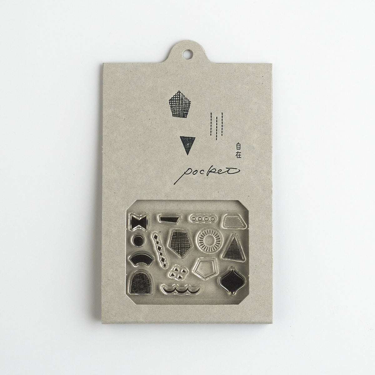 Nombre JIZAI Clear Stamp Pocket Shapes 02