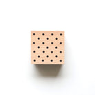 forme. Wooden Rubber Stamp Dot Pattern