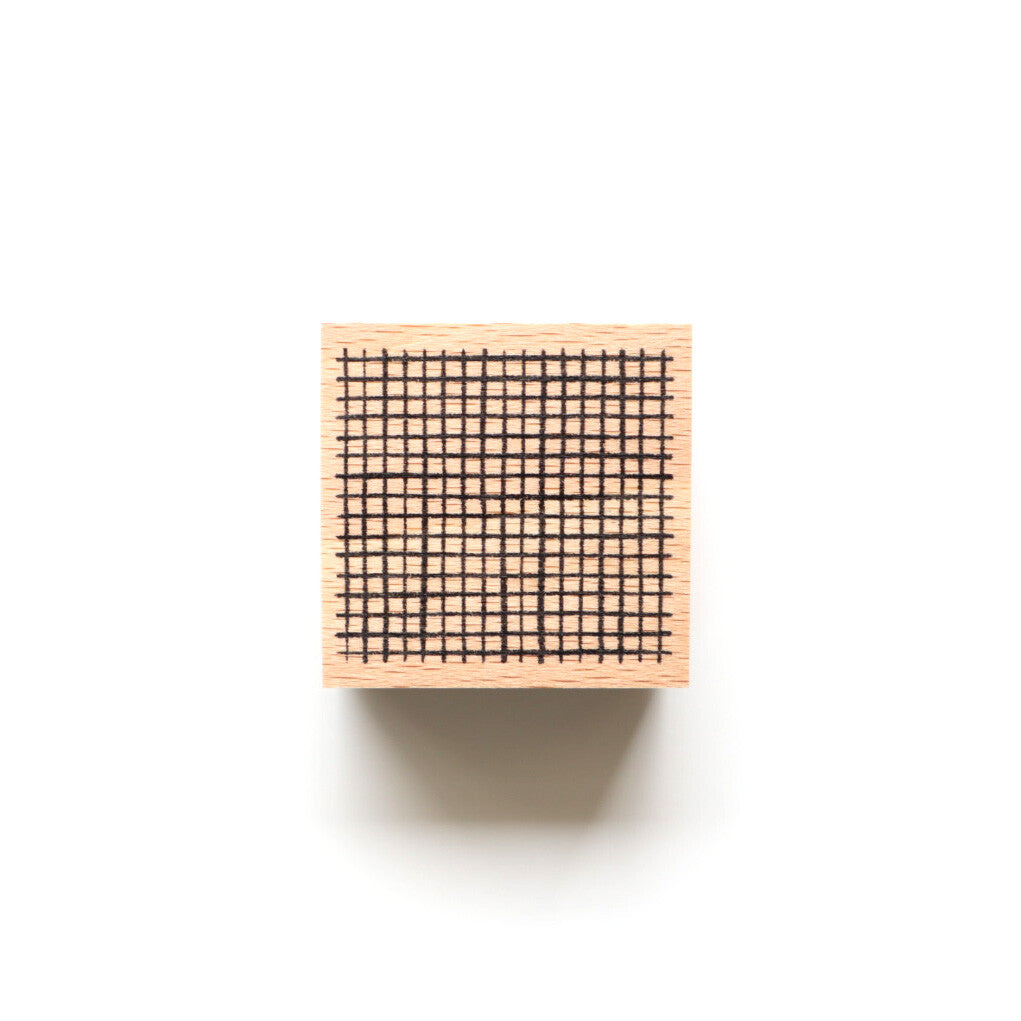 forme. Wooden Rubber Stamp Small Grid