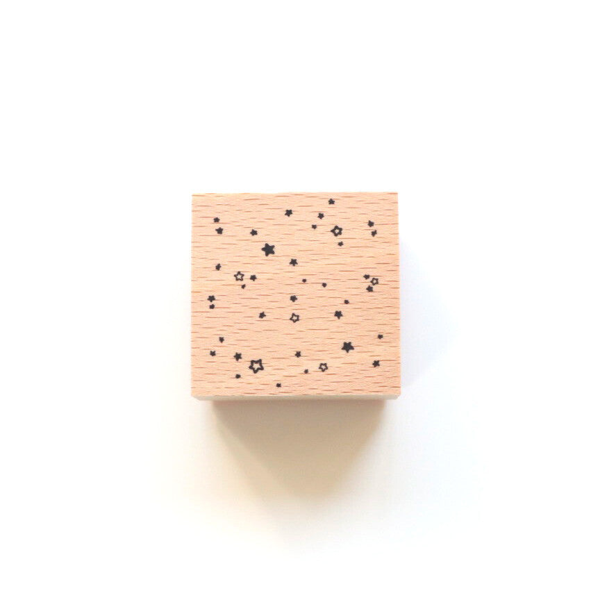 forme. Wooden Rubber Stamp Delicate Stars