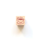 forme. Wooden Rubber Stamp Coffee Time