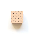 forme. Wooden Rubber Stamp Heart Pattern