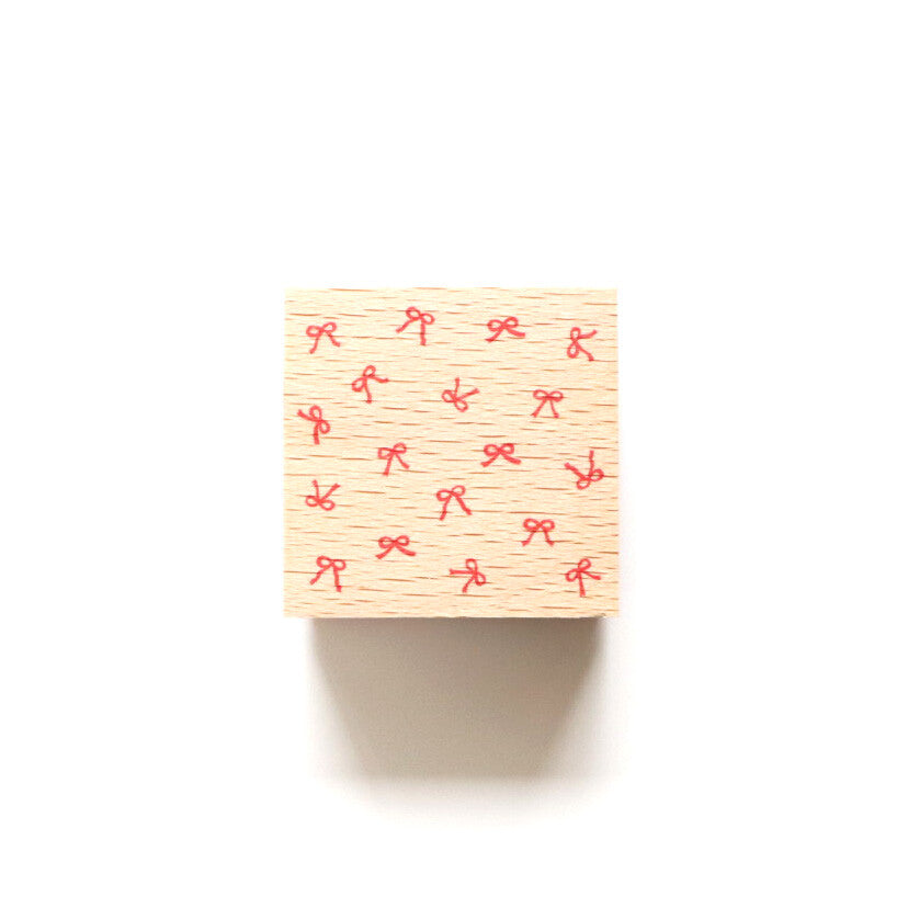 forme. Wooden Rubber Stamp Bow Pattern